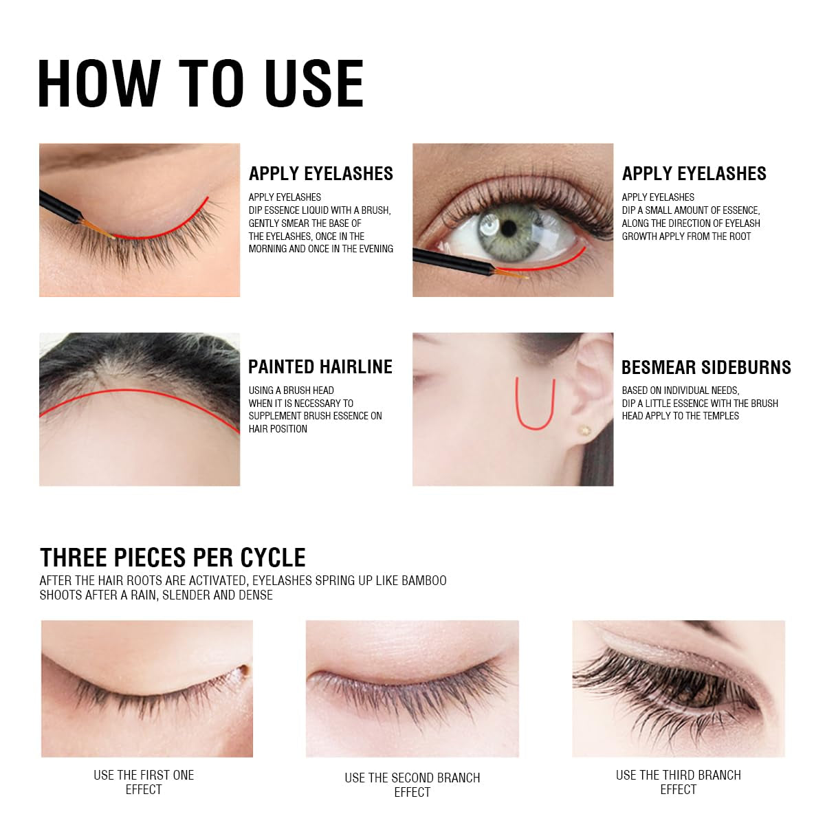 Advanced Eyelash Growth Serum, Effective Eyelash Enhancing Serum for Longer, Thicker Eyelashes and Eyebrows Extensions with a Hypoallergenic Formula Safe and Non-Irritating Vegan Cruelty-Free