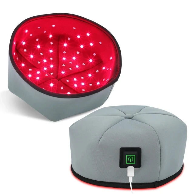 Red Light & near Infrared Therapy Cap for Hair Growth 660Nm 830Nm LED Hat Helmet Pigarlic Oily Natural Device Head Relaxation