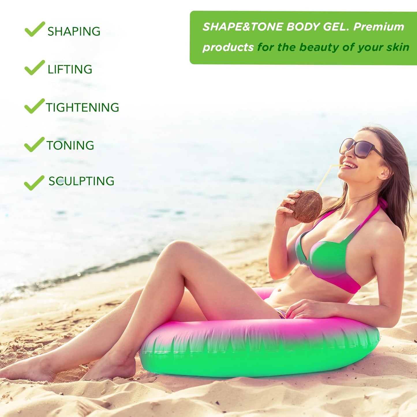 Anti-Cellulite Gel Cream β Body Moisturizer for Arms Legs and Stomach β Lift and Slim Body Cream by Shape and Tone 150 Ml