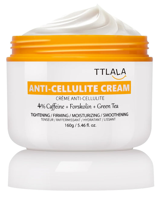 Anti Cellulite Cream for Butt and Thighs, Body Firming Cream with 4% Caffeine and Forskolin, B Flat Belly Firming Cream and Skin Tightening Cream, Moisturizing 5.4 Oz