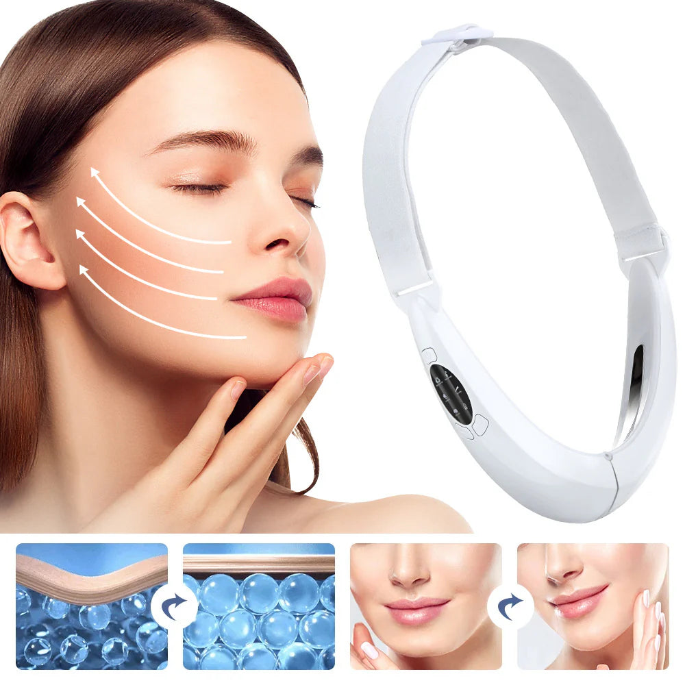 Smart Voice-Activated Microcurrent Facial Toning Device with Chroma Therapy