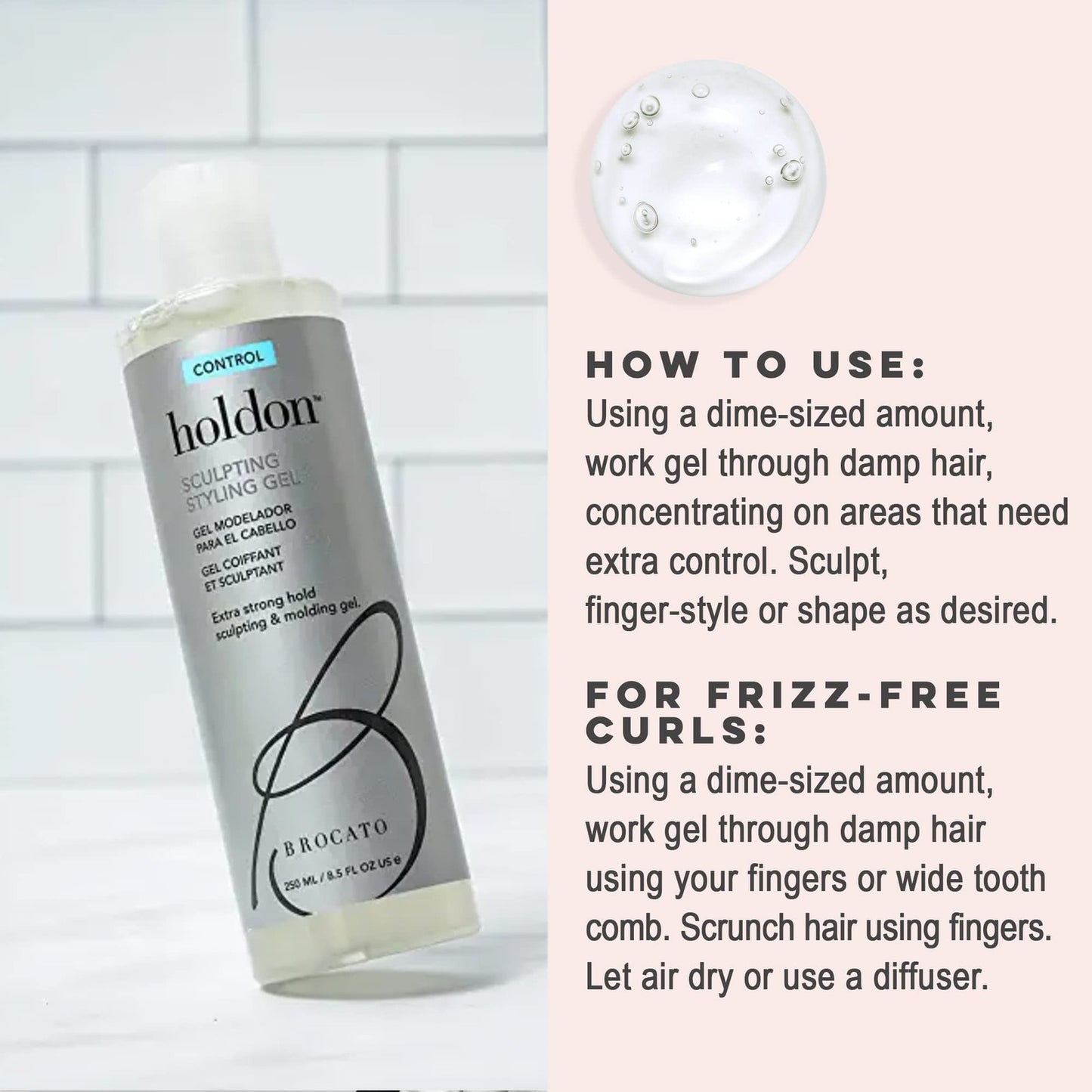Brocato Holdon Sculpting Styling Gel, 8.5 Fl Oz