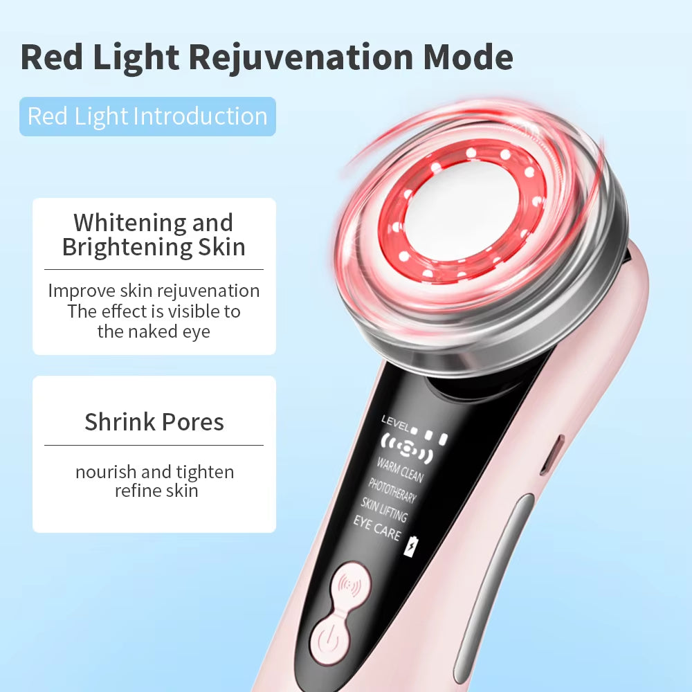 EMS Micro Current Lifting Device Vibration LED Face Skin Rejuvenation Wrinkle Remover Anti-Aging Facial Beauty Device