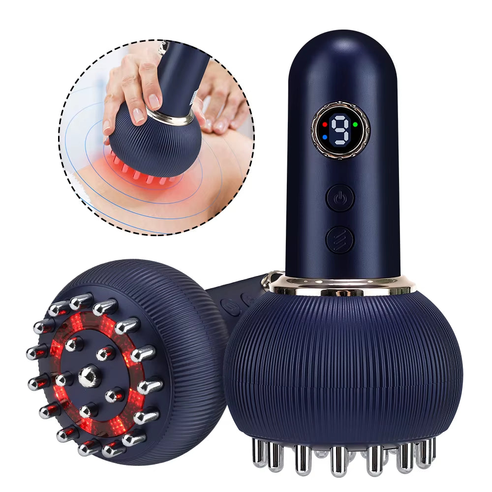 Electric Meridian Body Massage Brush Lymphatic Drainage Machine Microcurrent anti Cellulite Guasha Physiotherapy Apparatus