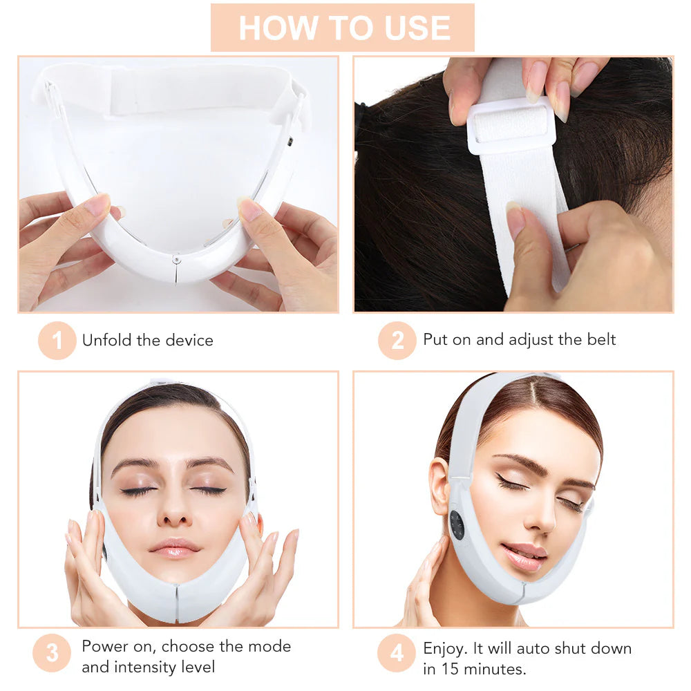 Smart Voice-Activated Microcurrent Facial Toning Device with Chroma Therapy