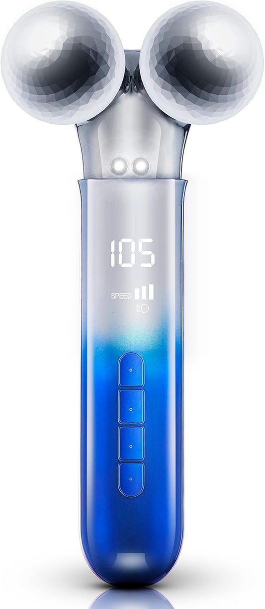 Microcurrent Face Massager Roller, 5D Microcurrent Facial Device Facial Massager Beauty Skin Care Tool for Face Eye Neck, Gift for Women