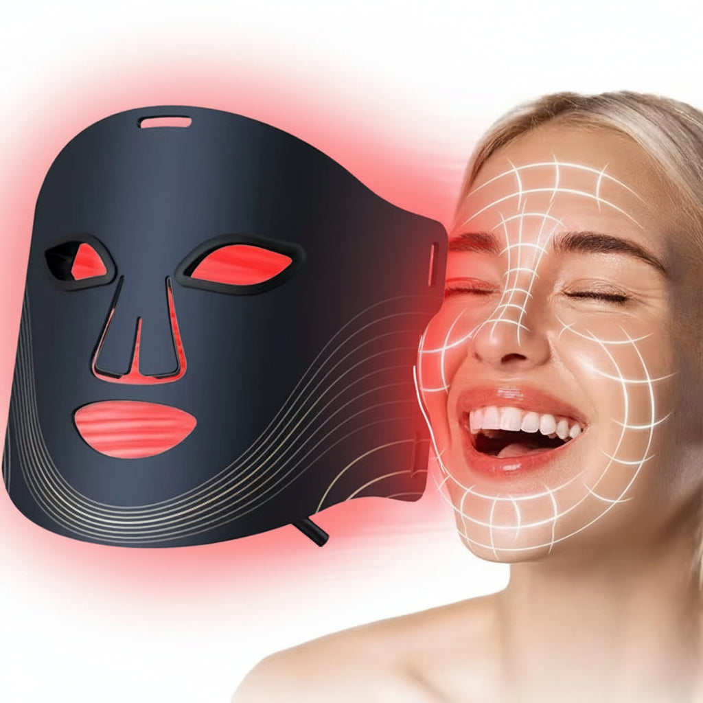 4 Colors Silicone LED Light Therapy Beauty Mask NIR near Infrared Facial Face Red Light Therapy Mask