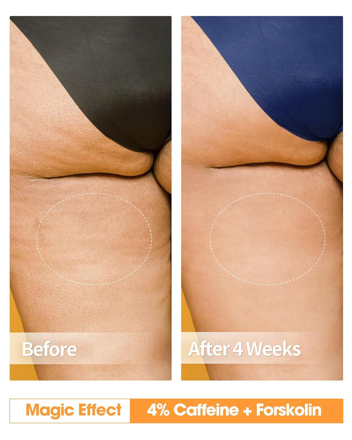 Anti Cellulite Cream for Butt and Thighs, Body Firming Cream with 4% Caffeine and Forskolin, B Flat Belly Firming Cream and Skin Tightening Cream, Moisturizing 5.4 Oz