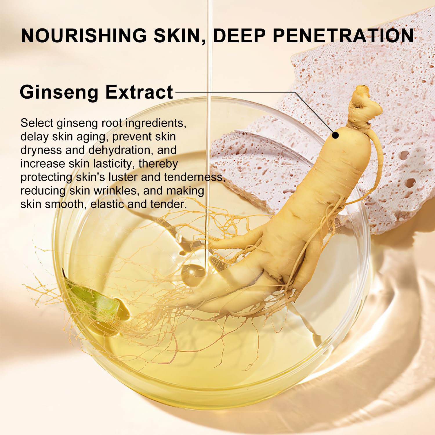 Ginseng Extract Liquid, Ginseng Peptide anti Aging Serum, Ginseng anti Wrinkle Serum,Ginseng Extract Anti-Wrinkle Original Serum Oil, Ginseng Serum for Tightening Sagging Skin Reduce Fine Lines (2PCS)