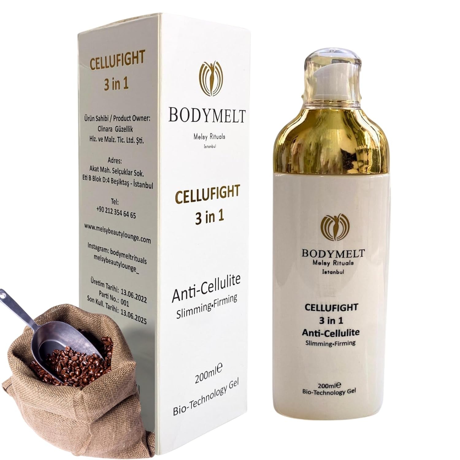 Cellufight 3In1 Body Therapy | anti Cellulite Moisturizing Body Gel for Women | Firming Body Lotion | Leg, Arm, Belly & Butt - All Skin Types | Caffeine (6.8 Fl Oz)