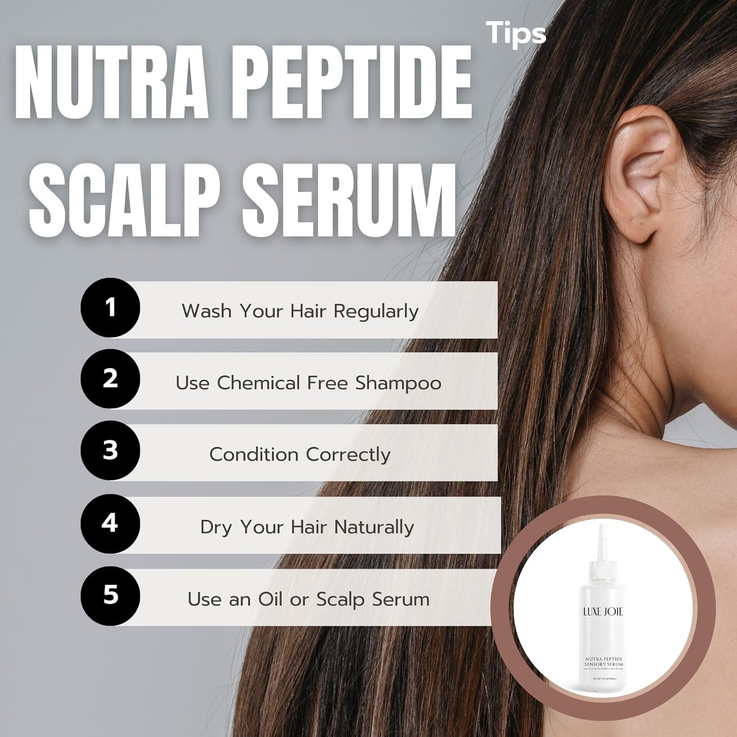Nutra Peptide Sensory Serum Resores Roots & Scalp Hair Care Products 2 Oz