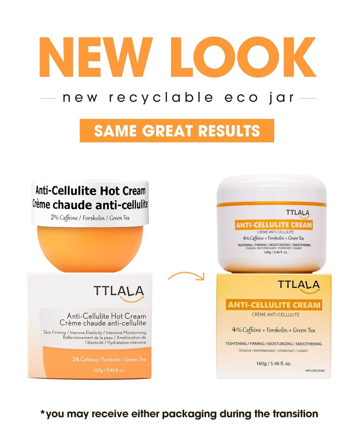 Anti Cellulite Cream for Butt and Thighs, Body Firming Cream with 4% Caffeine and Forskolin, B Flat Belly Firming Cream and Skin Tightening Cream, Moisturizing 5.4 Oz