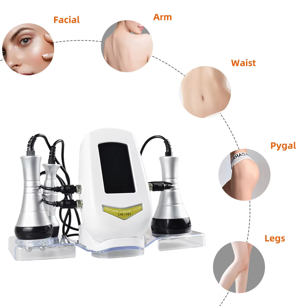 Nourishbel 3In1 Slimming Massage Cavitation Machine Multifunctional Equipment Facial Body Tightening Lifting Skincare Tool