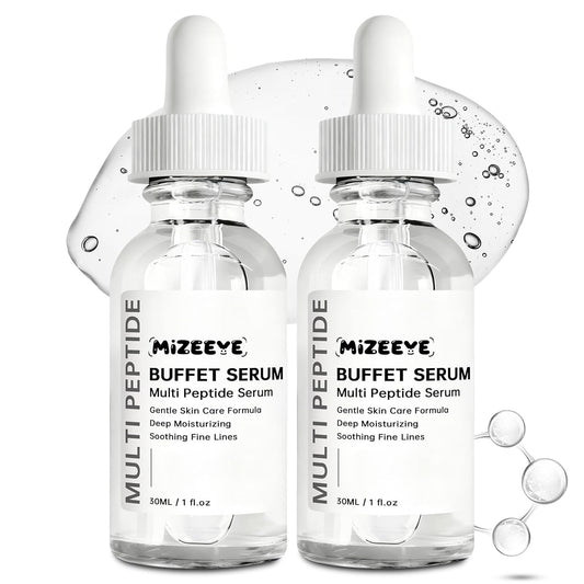 Peptides Serum for Face, 2 PCS Buffet Multi Peptide Face Serum for Anti-Aging, Moisturizing, Fine Lines & Acne.