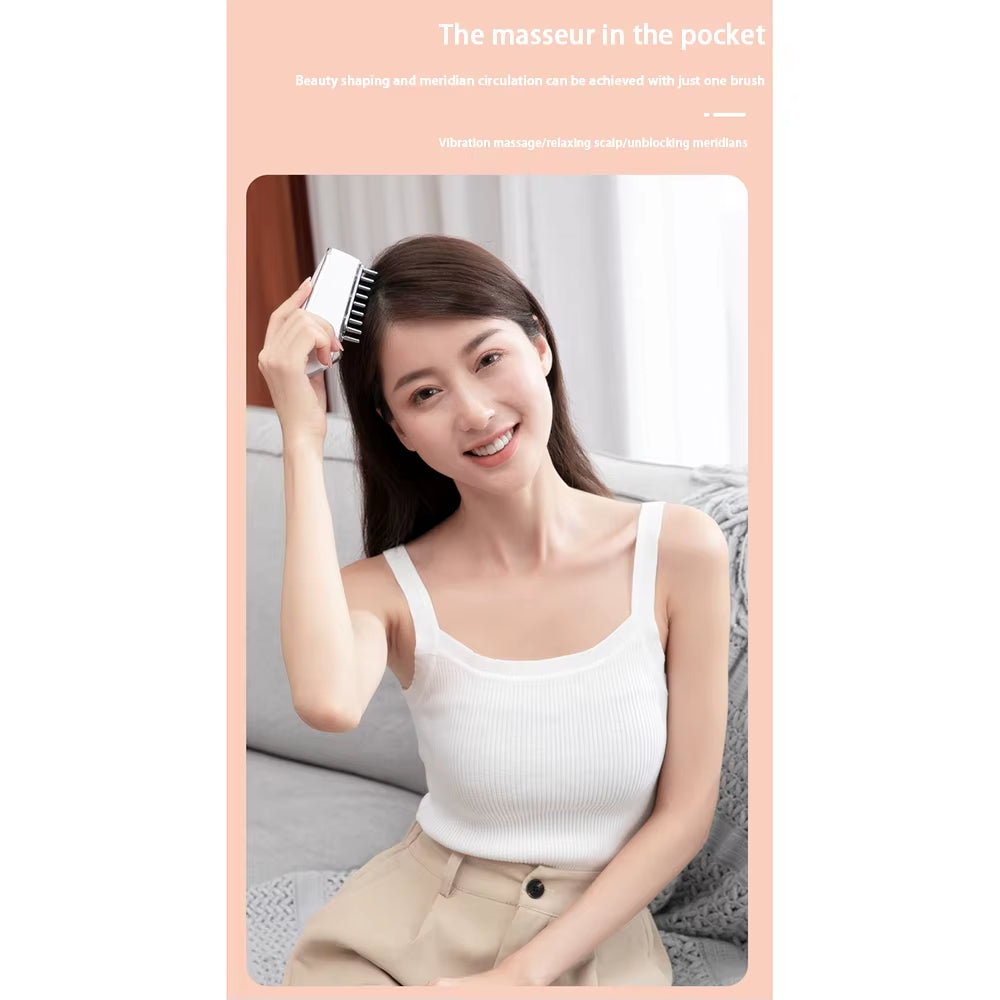 EMS Micro Electric Import Hair Care Comb, Multi-Function Meridian Massage Comb, USB Rechargeable Hair Massage Brush