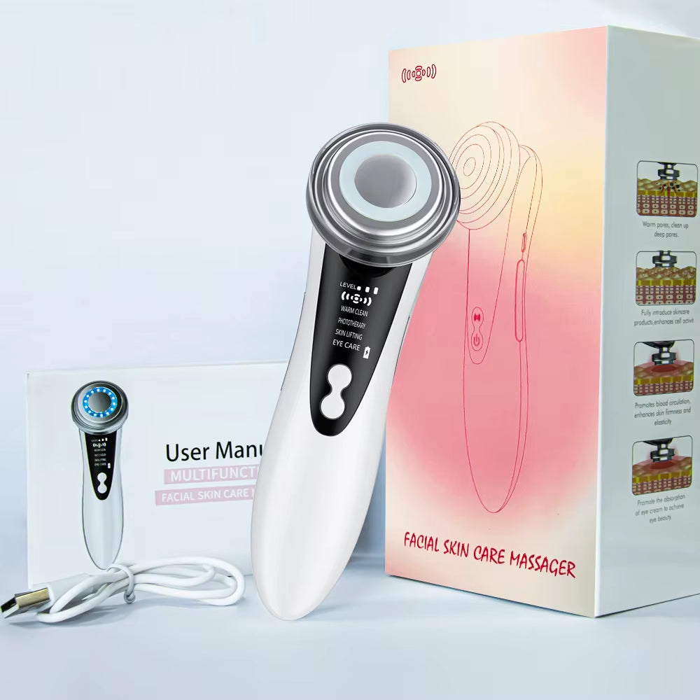 EMS Micro Current Lifting Device Vibration LED Face Skin Rejuvenation Wrinkle Remover Anti-Aging Facial Beauty Device