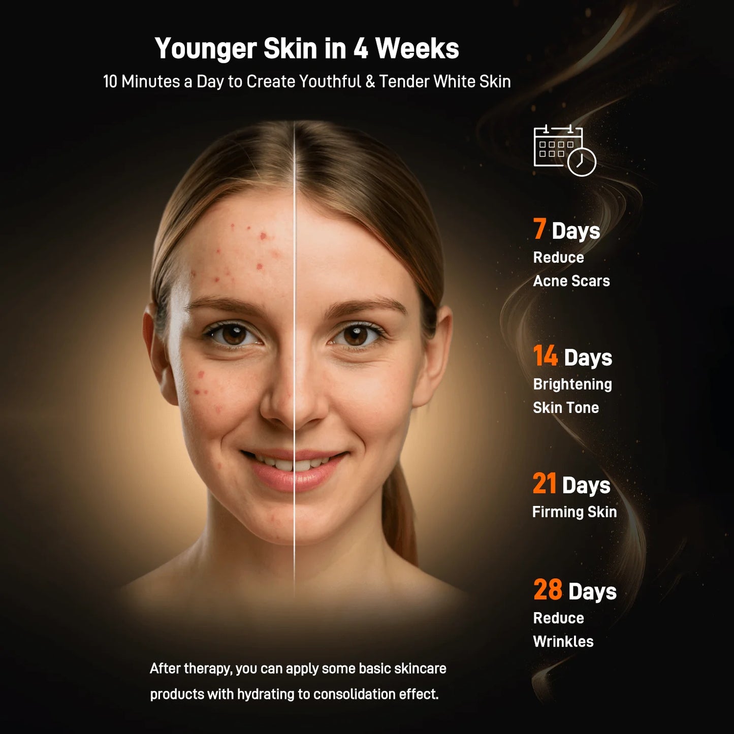 Red Light Therapy for Face, 6 Light Modes Portable Led Face Mask Light Therapy, near Infrared 850 Red Light, 400 LED Beads, Timing Function, Skincare at Home & Travel