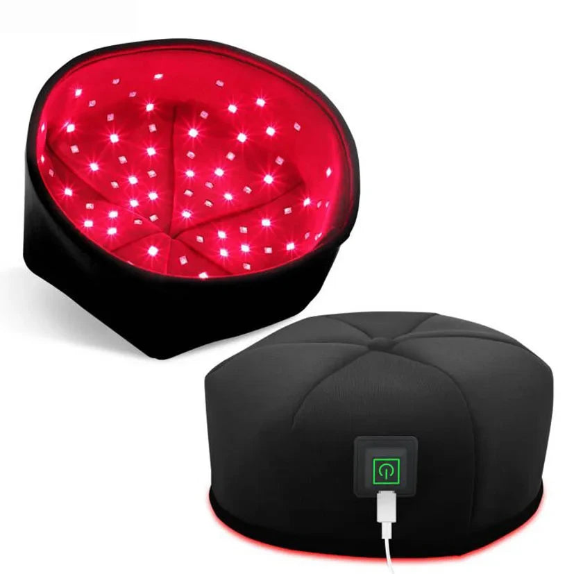 Red Light & near Infrared Therapy Cap for Hair Growth 660Nm 830Nm LED Hat Helmet Pigarlic Oily Natural Device Head Relaxation