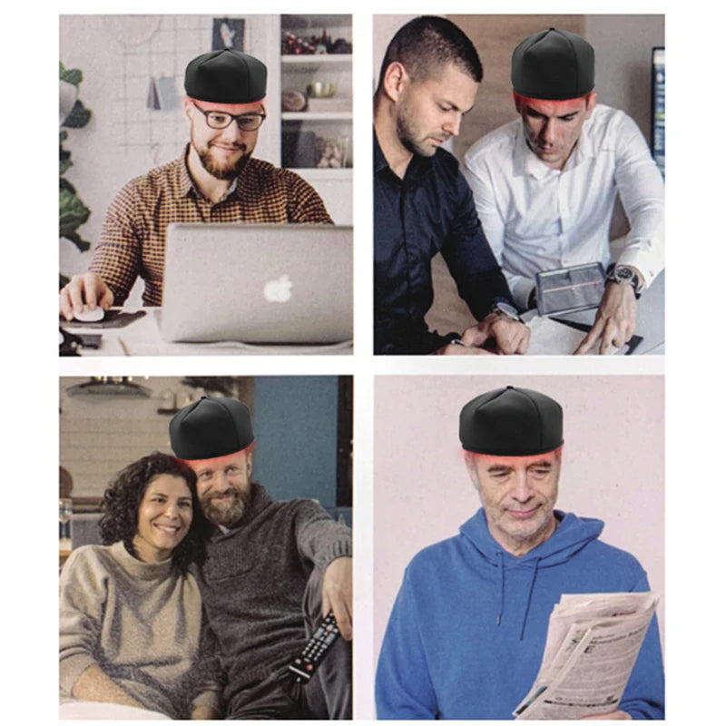 Red Light & near Infrared Therapy Cap for Hair Growth 660Nm 830Nm LED Hat Helmet Pigarlic Oily Natural Device Head Relaxation