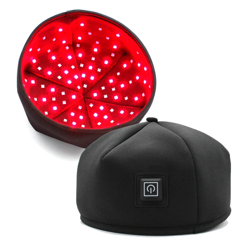 Red Light & near Infrared Therapy Cap for Hair Growth 660Nm 830Nm LED Hat Helmet Pigarlic Oily Natural Device Head Relaxation