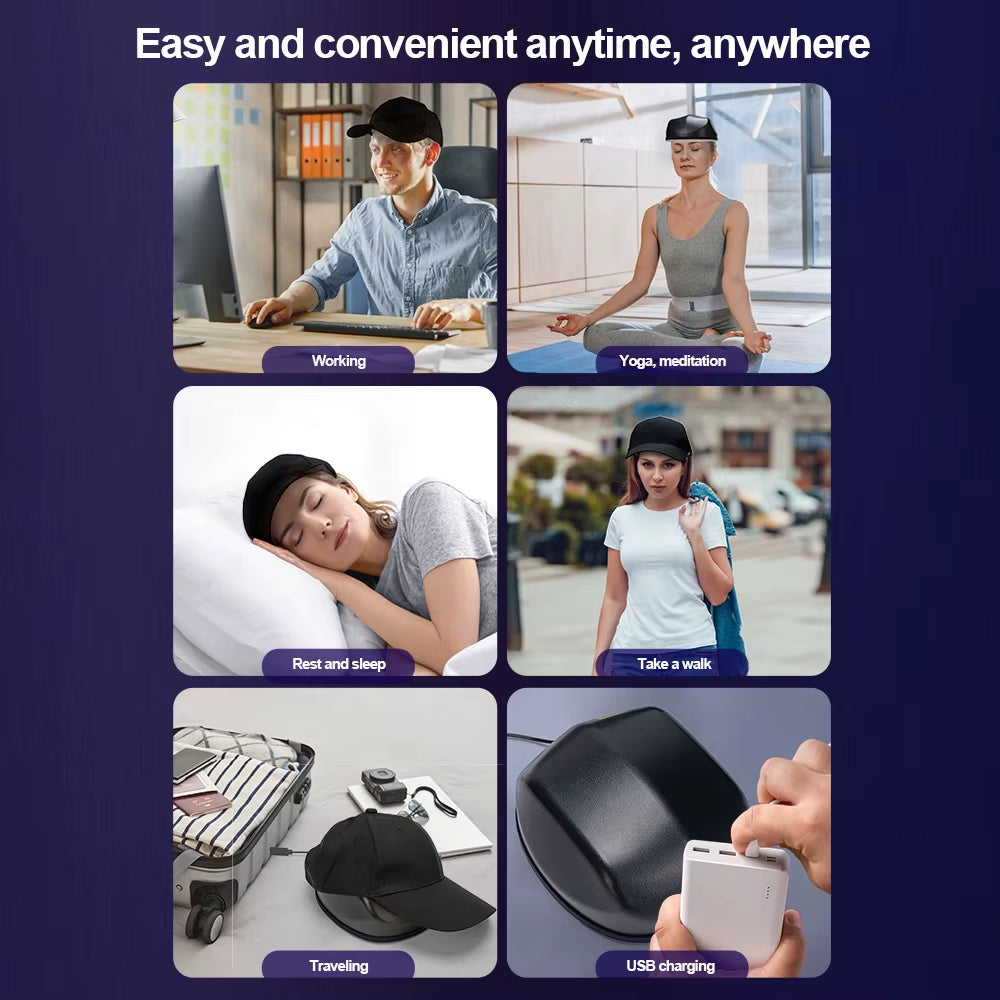 266 Laser Hair Growth Cap LLLT Therapy Red Light Scalp Health Device with Travel Bag for Hair Regrowth and Scalp Care