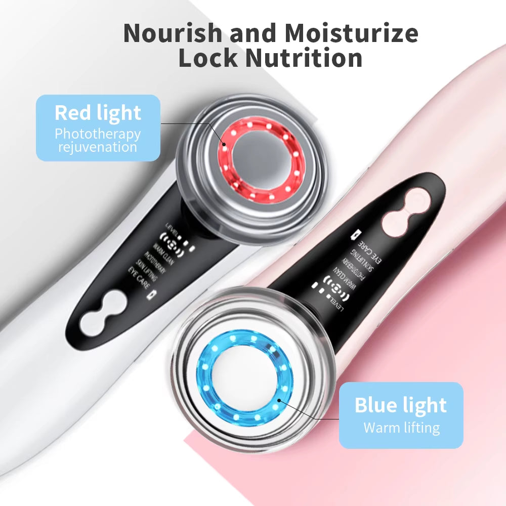 EMS Micro Current Lifting Device Vibration LED Face Skin Rejuvenation Wrinkle Remover Anti-Aging Facial Beauty Device
