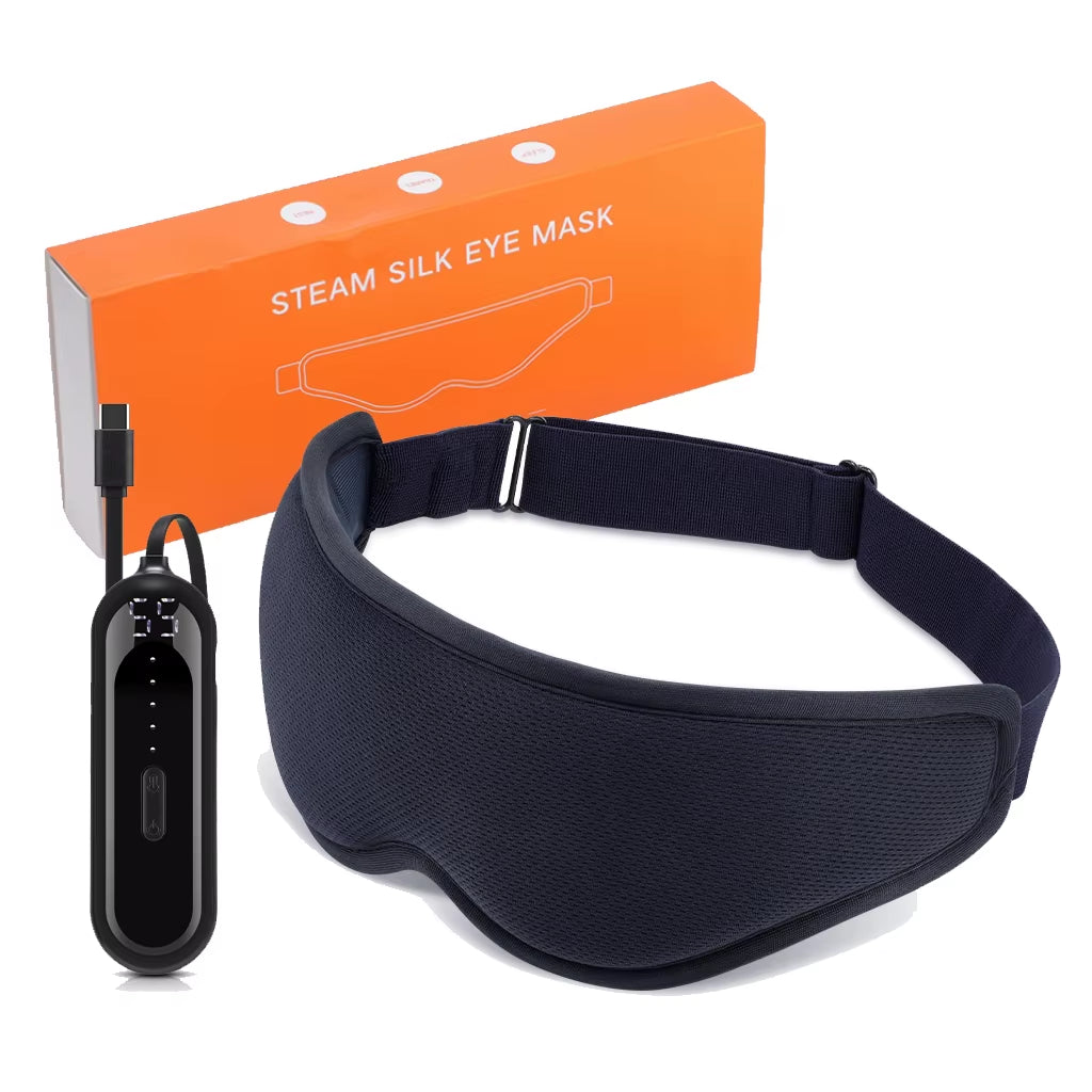 3D Vibration Eye Massager Eyeshade Rechargeable Hot Compress Eyemask for Dry Eyes Eye Mask for Sleeping Light Blocking Women Men