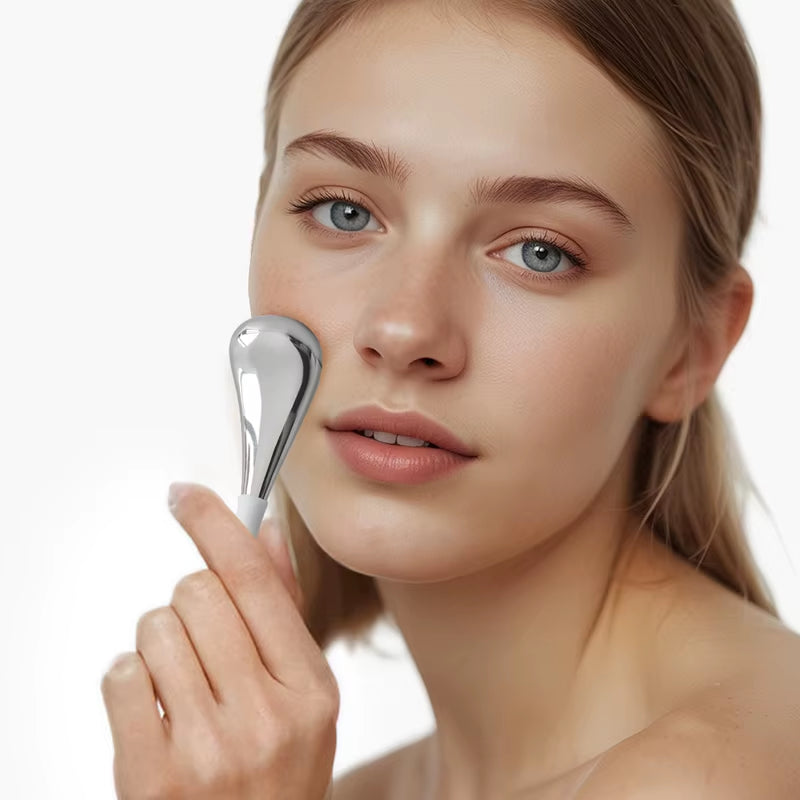 Mini 2Pcs Facial Cryo Sticks Skin Care Ice Globes for Women Face Eyes Massage Stainless Steel Beauty Tool Gua Sha Cooling Roller