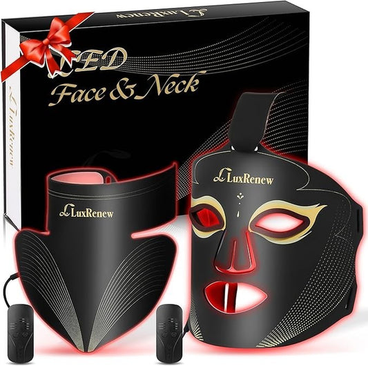 Red Light Therapy Mask Set, Led Mask Light Therapy for Face & Neck Near-Infrared