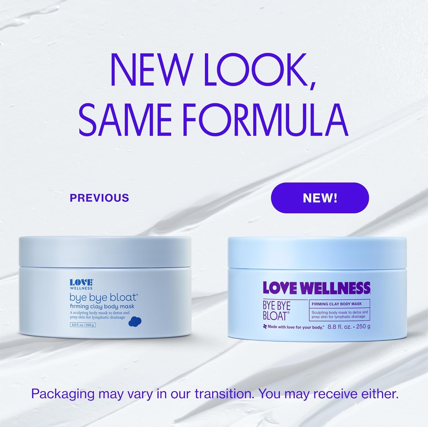 Bye Bye Bloat Firming Clay Body Mask | Lymphatic Drainage Body Mask for Women | Support Bloating Relief, Skin Hydration & Boost Circulation | Caffeine, Grapefruit & Peppermint Oil | 250G