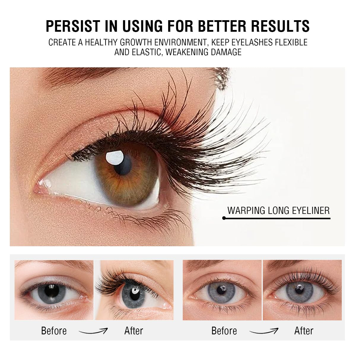Advanced Eyelash Growth Serum, Effective Eyelash Enhancing Serum for Longer, Thicker Eyelashes and Eyebrows Extensions with a Hypoallergenic Formula Safe and Non-Irritating Vegan Cruelty-Free