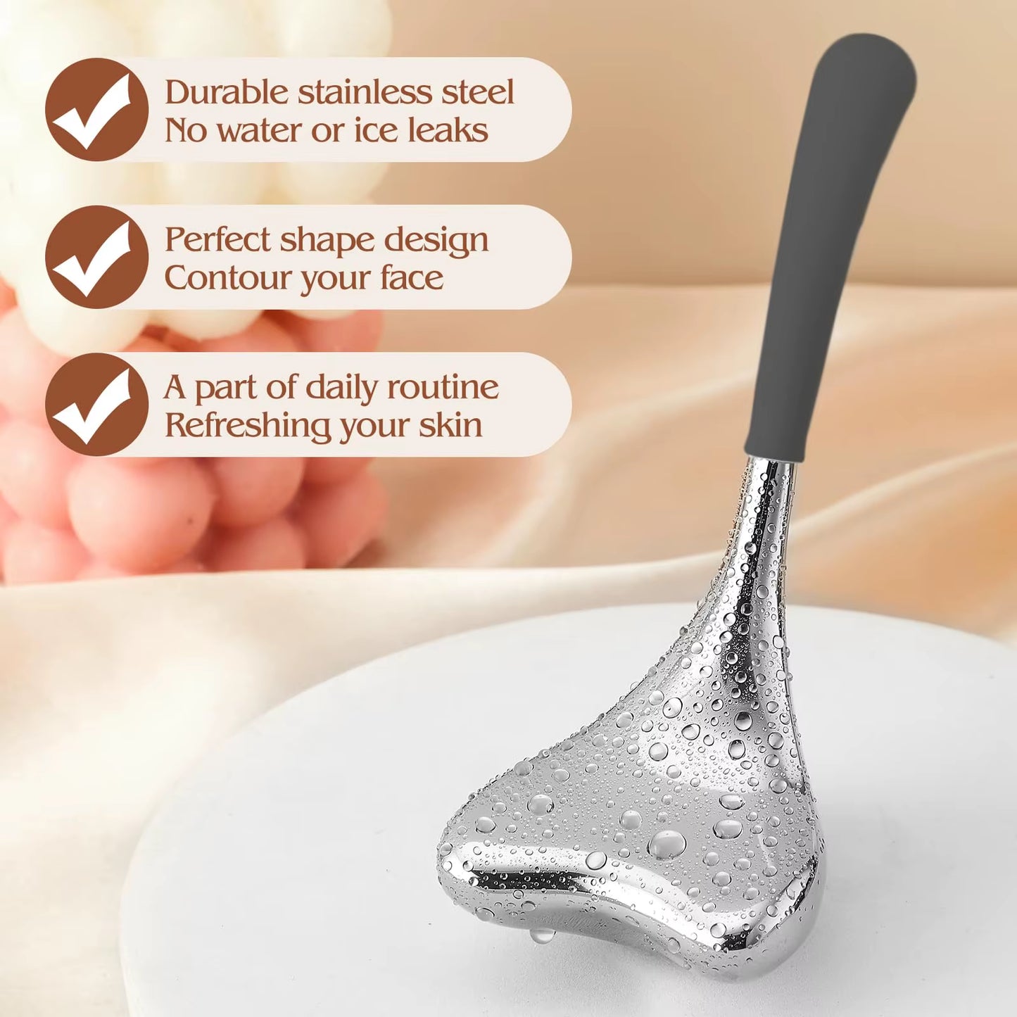 Ice Globes Facial Skin Care Tools for Women Face Eyes, Esthetician Supplies Cooling Spa Globes Cold Roller