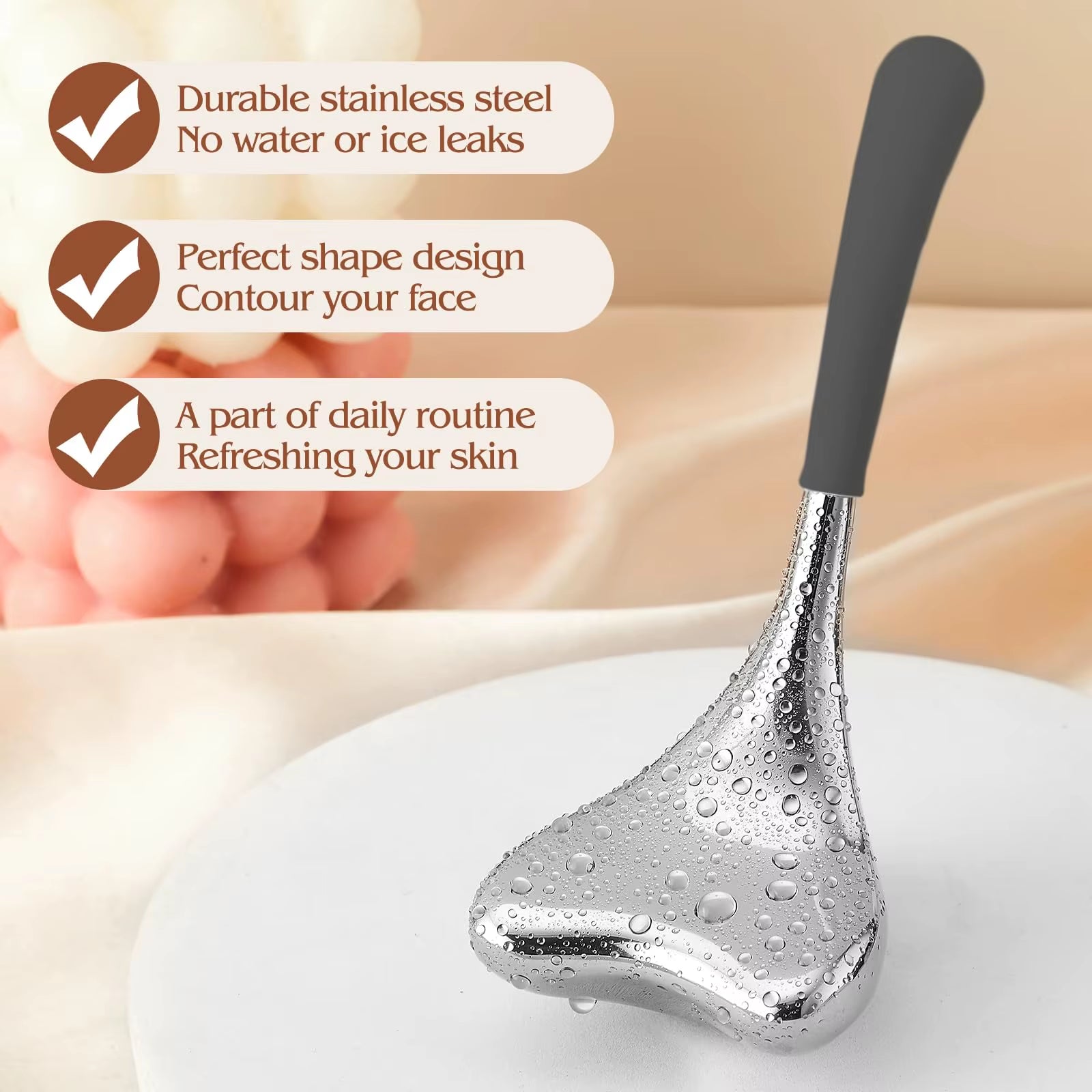 Ice Globes Facial Skin Care Tools for Women Face Eyes, Esthetician Supplies Cooling Spa Globes Cold Roller