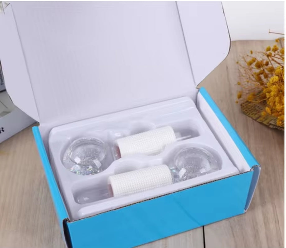 Ice Globes for Facials, Face Massager Tools, Cooling Globes for Face Neck & Eyes, Tighten Skin, anti Ageing Reduce Puffy Wrinkle