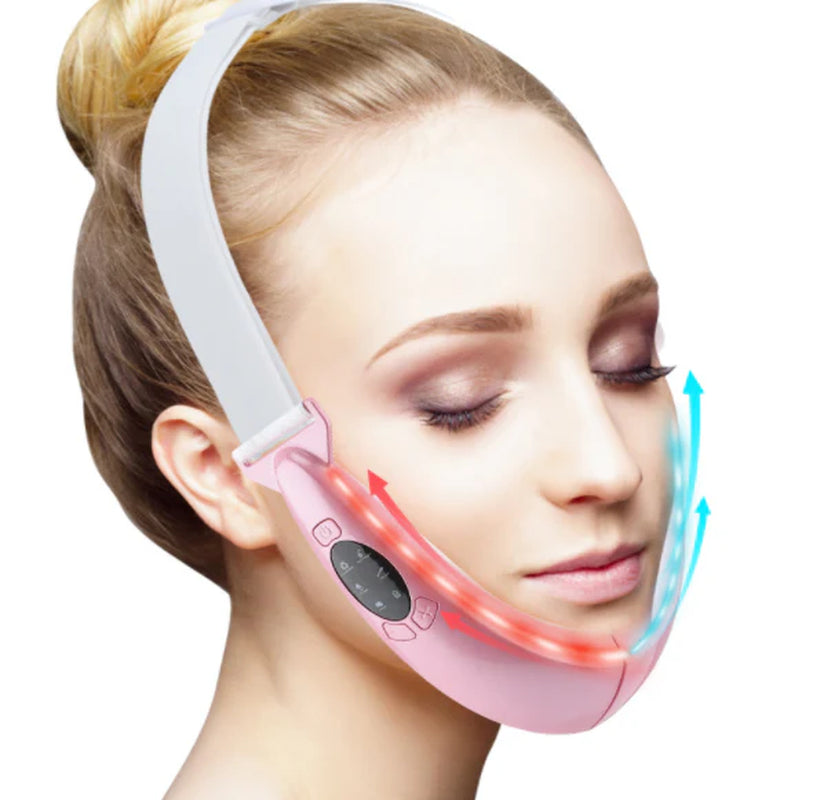 Smart Voice-Activated Microcurrent Facial Toning Device with Chroma Therapy