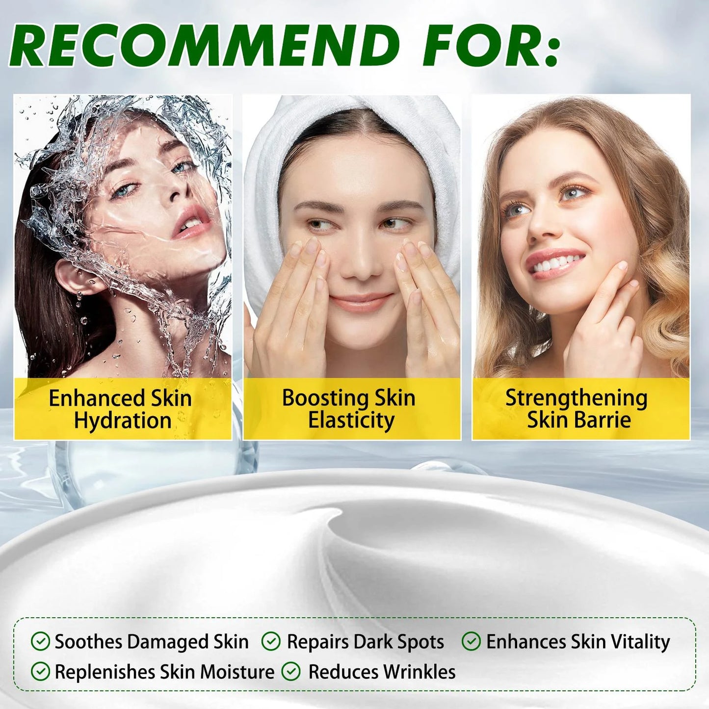 Snail-Mucin Moisturizer 92% Cream,Daily Face Moisturizer Hydrating for Women Dry Skin and Sensitive Skin,All Skin Types Skincare - 2Pack