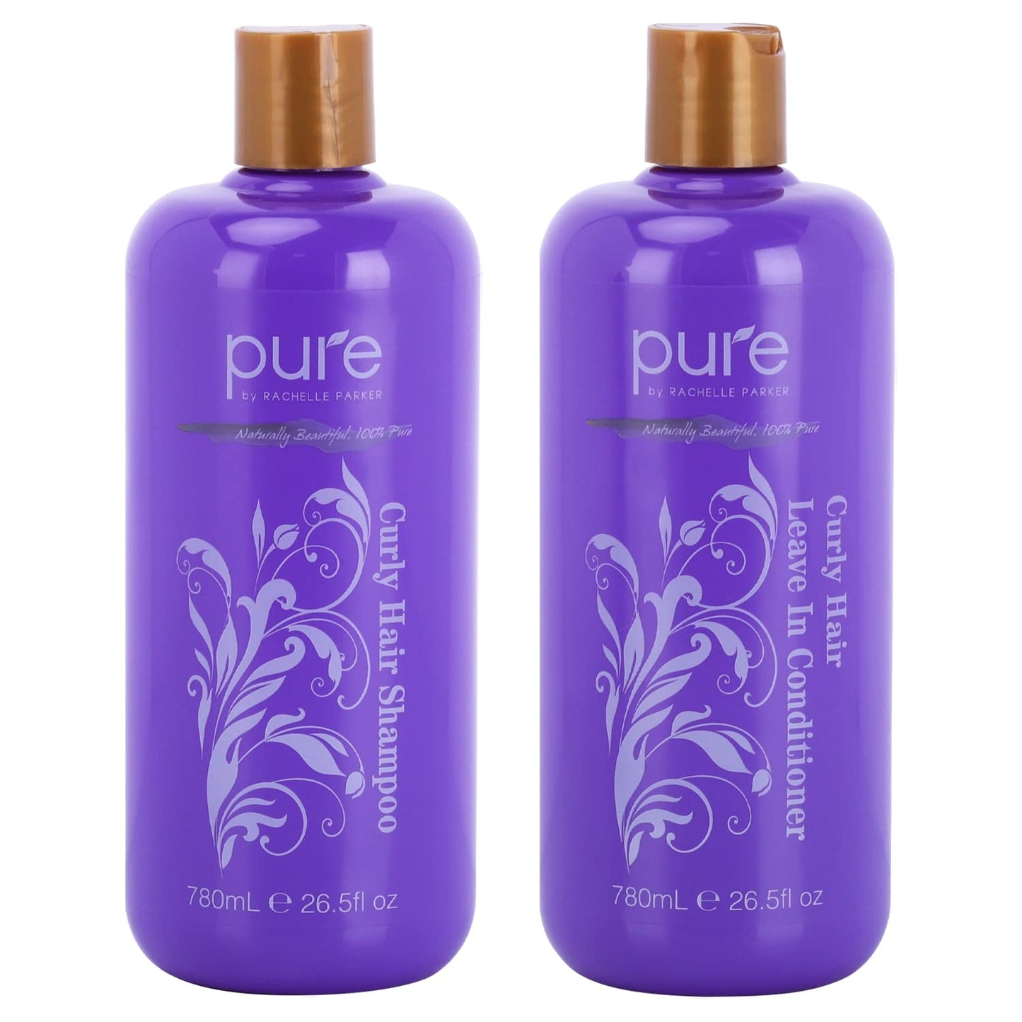 Curly Hair Shampoo and Conditioner Set for Curly Hair. Increase Hydration & Gloss. Repairs & Strengthens Hair for Smooth, Bouncy Curls. Sulfate & Paraben Free.Curly Hair Leave in Conditioner & Shampoo