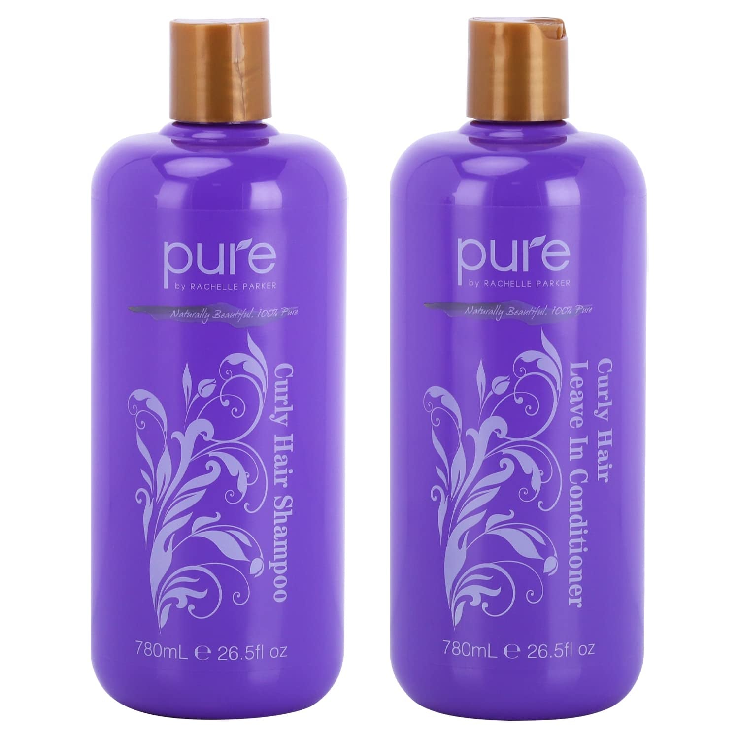 Curly Hair Shampoo and Conditioner Set for Curly Hair. Increase Hydration & Gloss. Repairs & Strengthens Hair for Smooth, Bouncy Curls. Sulfate & Paraben Free.Curly Hair Leave in Conditioner & Shampoo
