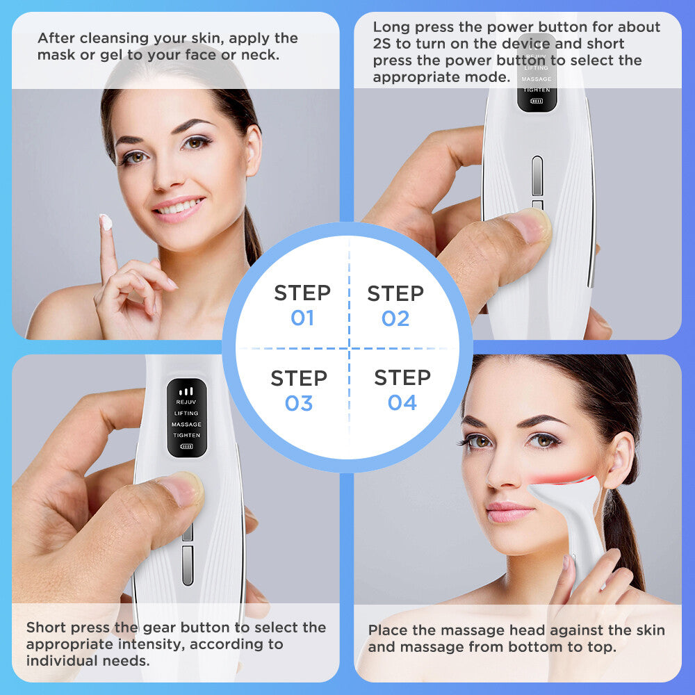 LED Microcurrent Facial Skin Tightening Lifting Device Face Neck Beauty Machine