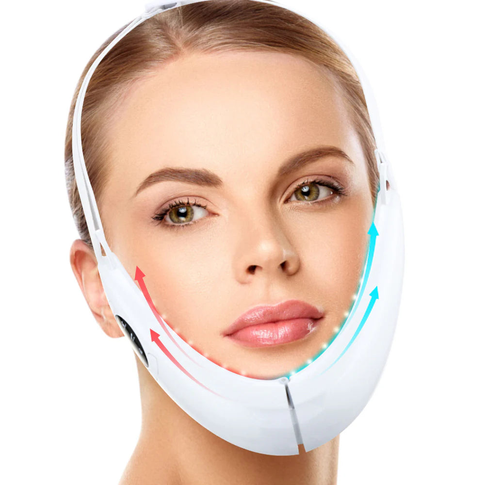 Smart Voice-Activated Microcurrent Facial Toning Device with Chroma Therapy