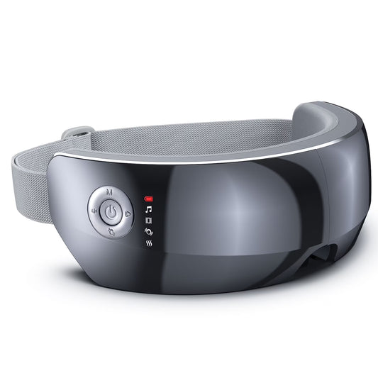 Heated Eye Massager Ture View Adaptive Temple Massage for Eye Relax, Improve Eye Blood Circulation