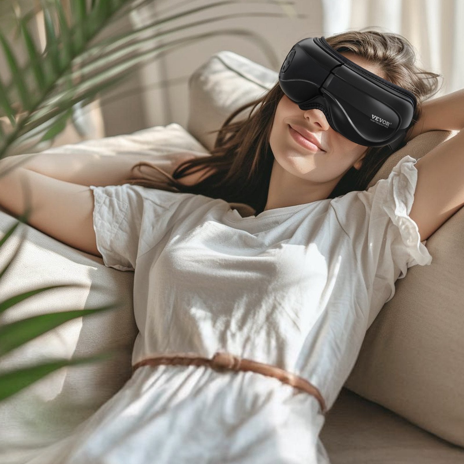 VEVOR Heated Eye Massager Eye Care Device 5 Modes Bluetooth Music Foldable