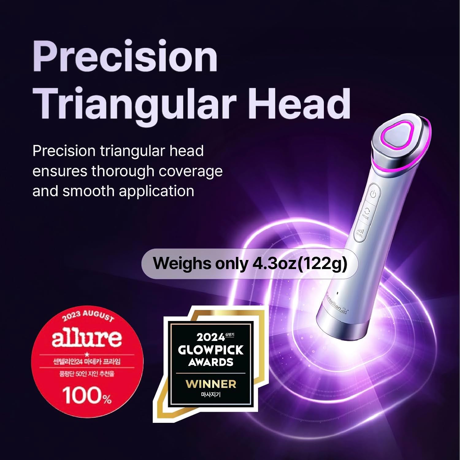 Madeca Prime Facial Toning Device - 3-In-1, Glowing Glass Skin, Better Absorption, Ultra Light. Microcurrent, Premium Korean Skin Care.